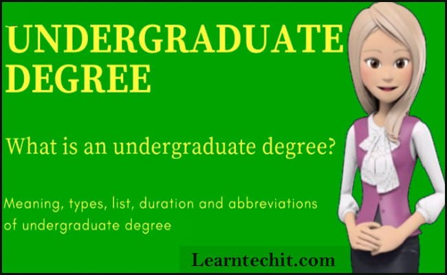 What is an undergraduate degree