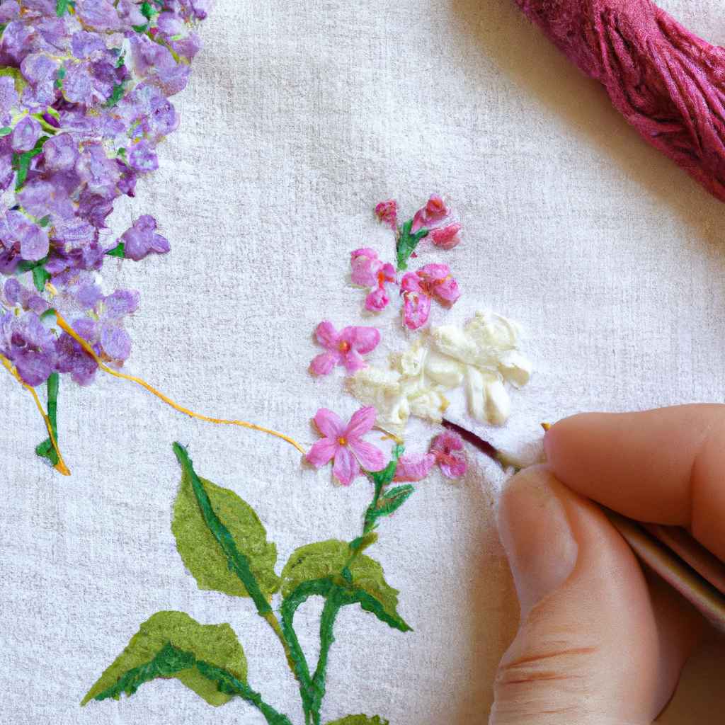 How To Embroider Lilacs 2
